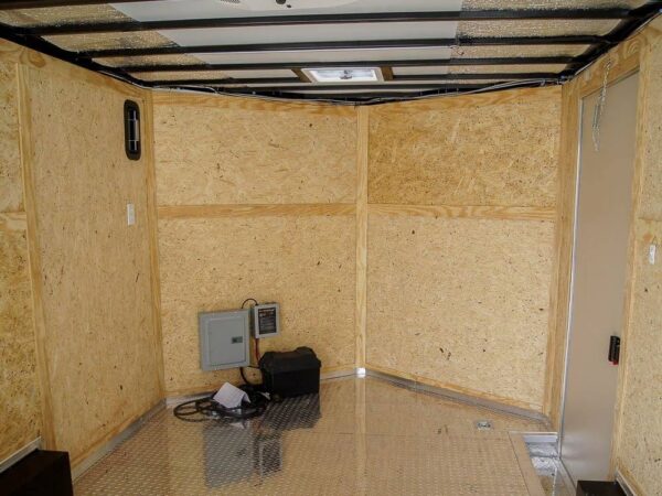 8.5x12 Black V-Nose Enclosed Trailer with Elect Pkg (2) 3500lb Axles Storage - Image 15