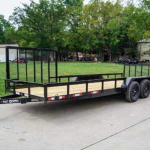 7x20 Dovetail Utility Trailer with Side Gate (2) 3,500lb Axles