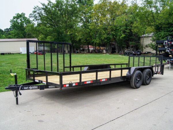 7x20 Dovetail Utility Trailer with Side Gate (2) 3,500lb Axles
