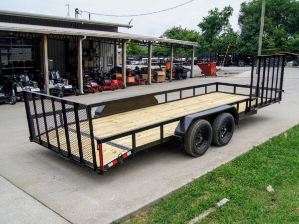 7x20 Dovetail Utility Trailer with Side Gate (2) 3,500lb Axles - Image 5