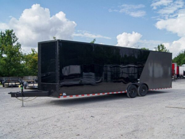 8.5x28 Charcoal/Black Enclosed Trailer with Blackout Pkg (2) 7K Axles Storage - Image 3