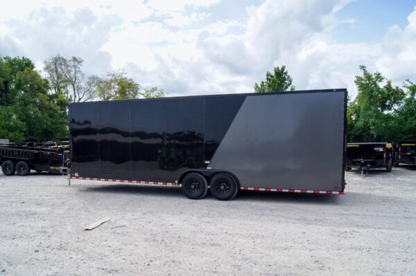 8.5x28 Charcoal/Black Enclosed Trailer with Blackout Pkg (2) 7K Axles Storage - Image 4