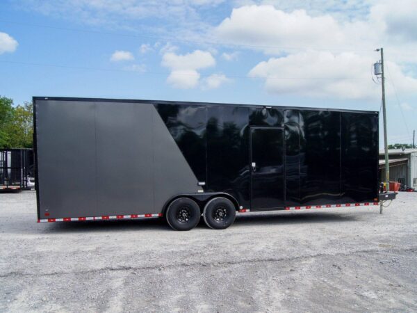8.5x28 Charcoal/Black Enclosed Trailer with Blackout Pkg (2) 7K Axles Storage - Image 7