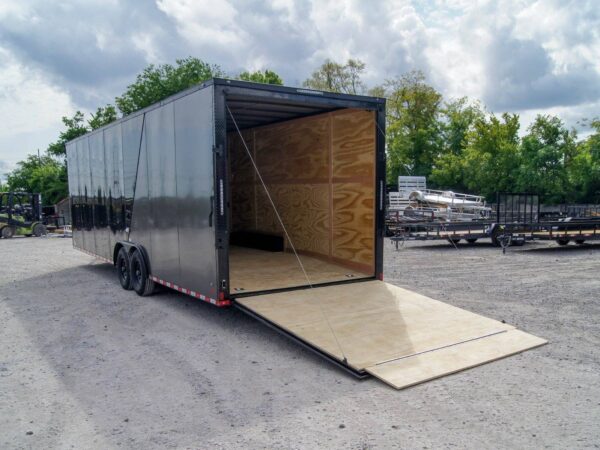 8.5x28 Charcoal/Black Enclosed Trailer with Blackout Pkg (2) 7K Axles Storage - Image 13