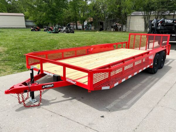 7x20 Dovetail Utility Trailer with Side Baskets (2) 3,500lb Axles - Image 2