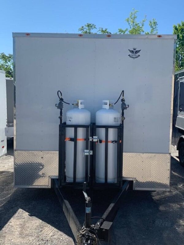 8.5' x 16' Custom White Concession Food Catering Trailer - Image 12