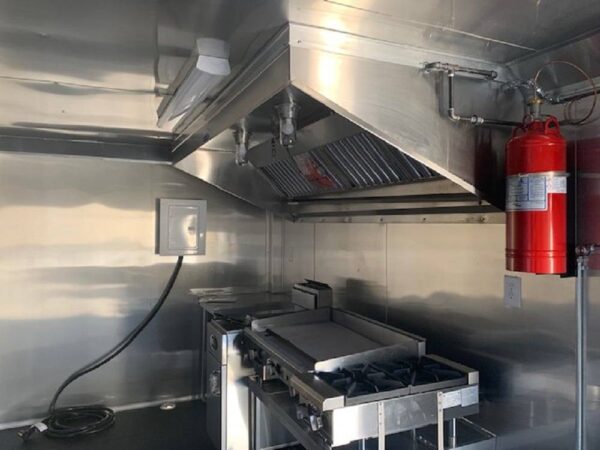 8.5' x 16' Custom White Concession Food Catering Trailer - Image 10