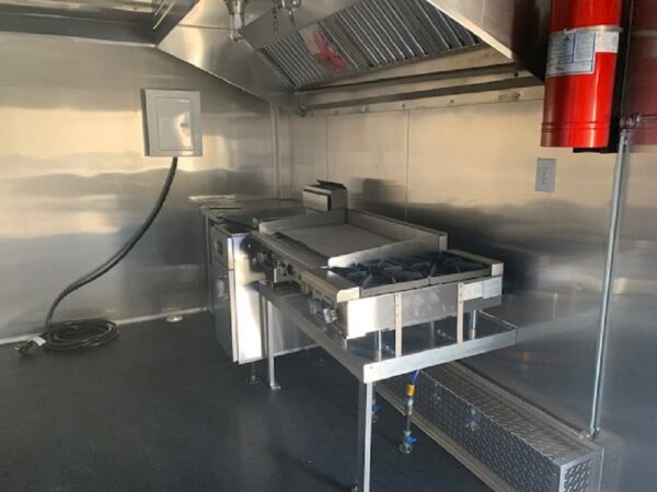 8.5' x 16' Custom White Concession Food Catering Trailer - Image 2