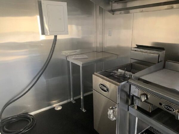 8.5' x 16' Custom White Concession Food Catering Trailer - Image 6
