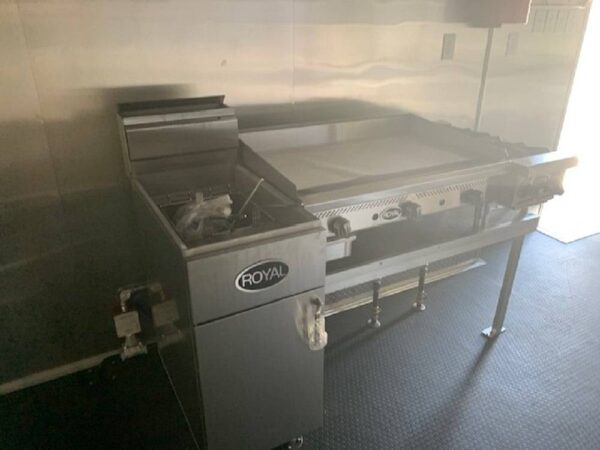 8.5' x 16' Custom White Concession Food Catering Trailer - Image 5