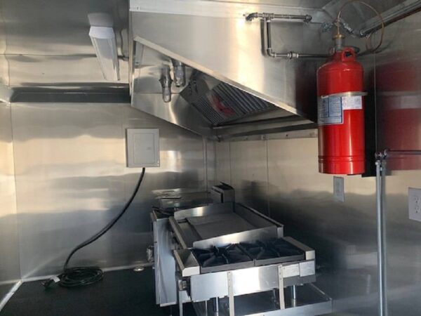 8.5' x 16' Custom White Concession Food Catering Trailer - Image 7