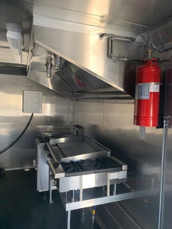 8.5' x 16' Custom White Concession Food Catering Trailer - Image 8