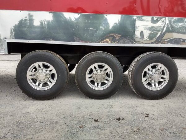 8.5x30 Red and White Gooseneck Enclosed Event Trailer - Image 8