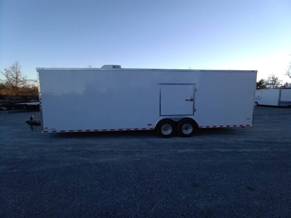 8.5' x 28' White Flat Nose Custom Enclosed Trailer - Image 6