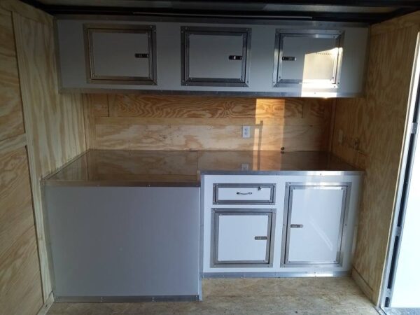 8.5' x 28' White Flat Nose Custom Enclosed Trailer - Image 19