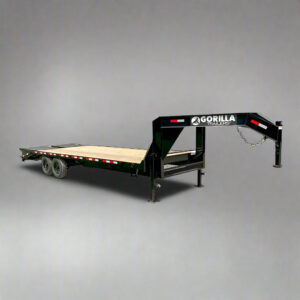 8.5x25 IBeam Gooseneck Deckover Trailer (2) 7K Axles King Kong Ramps