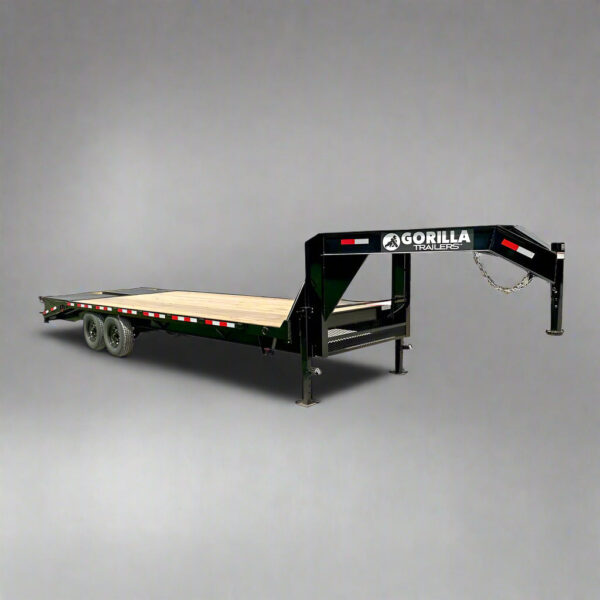 8.5x25 IBeam Gooseneck Deckover Trailer (2) 7K Axles King Kong Ramps