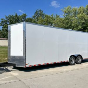 8.5x24 V-Nose Tandem Enclosed Trailer with Elect Pkg A/C and Cabinets