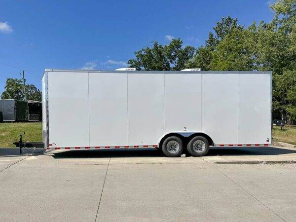 8.5x24 V-Nose Tandem Enclosed Trailer with Elect Pkg A/C and Cabinets - Image 4