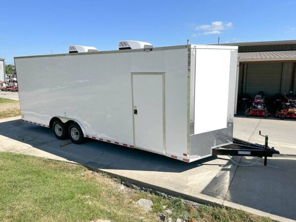 8.5x24 V-Nose Tandem Enclosed Trailer with Elect Pkg A/C and Cabinets - Image 3