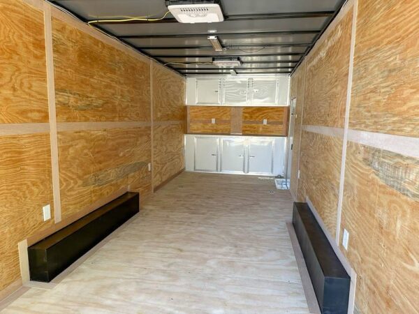 8.5x24 V-Nose Tandem Enclosed Trailer with Elect Pkg A/C and Cabinets - Image 14