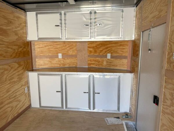 8.5x24 V-Nose Tandem Enclosed Trailer with Elect Pkg A/C and Cabinets - Image 18