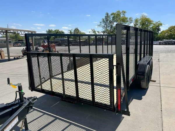 7x20 Dovetail Utility Trailer 4ft Mesh Sides (2) 3,500lb Axles - Image 6