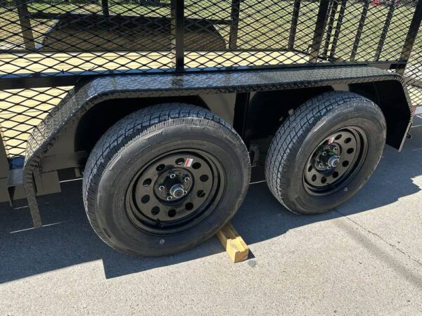 7x20 Dovetail Utility Trailer 4ft Mesh Sides (2) 3,500lb Axles - Image 11