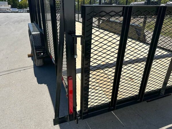 7x20 Dovetail Utility Trailer 4ft Mesh Sides (2) 3,500lb Axles - Image 12