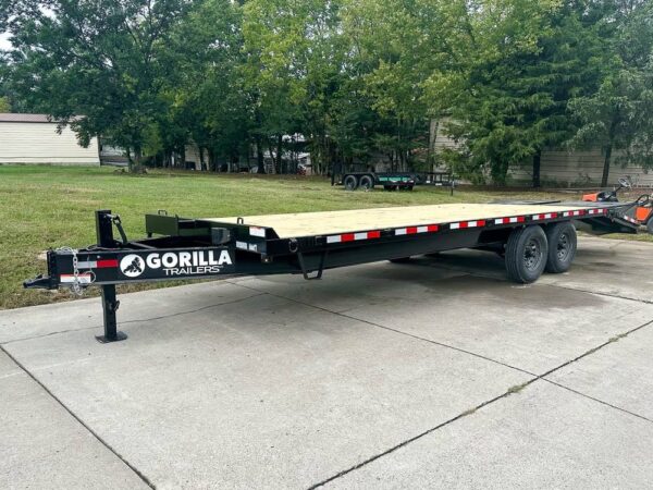 8.5x25 IBeam Deckover Trailer DoveTail (2) 7K Axles King Kong Ramps 14k GVWR - Image 2