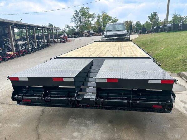 8.5x25 IBeam Deckover Trailer DoveTail (2) 7K Axles King Kong Ramps 14k GVWR - Image 8