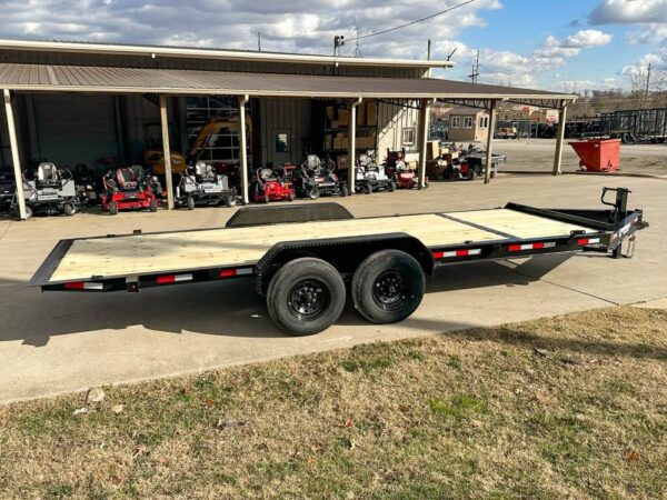 7x20 Heavy Duty Hydraulic Tilt Car Hauler Trailer (2) 7K Axles - Image 8