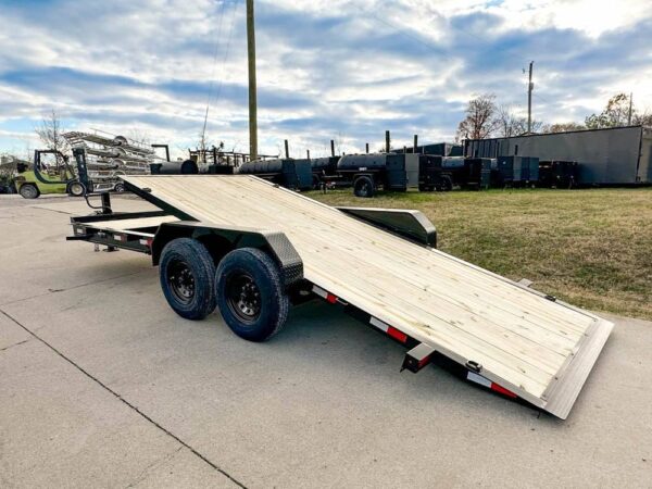 7x20 Heavy Duty Hydraulic Tilt Car Hauler Trailer (2) 7K Axles - Image 2