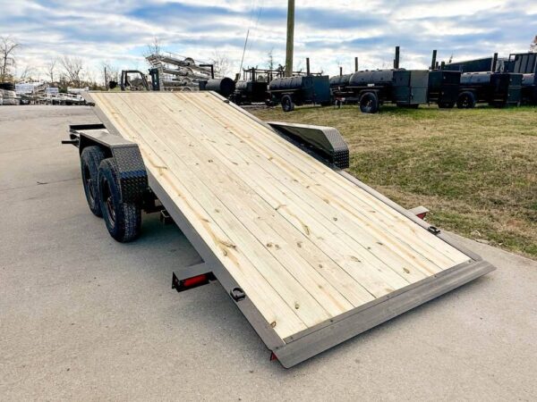 7x20 Heavy Duty Hydraulic Tilt Car Hauler Trailer (2) 7K Axles - Image 3