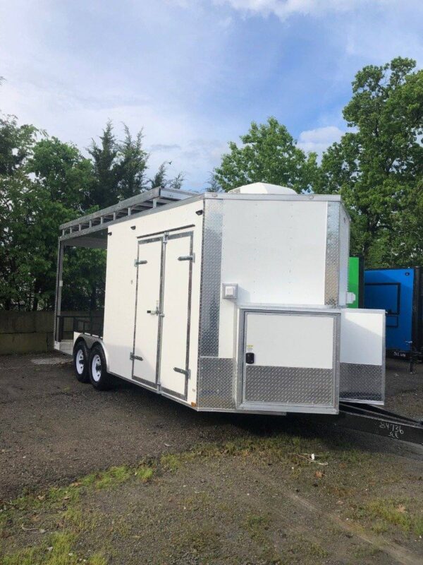 Custom 8.5' X 20' White Drone Trailer - Image 3