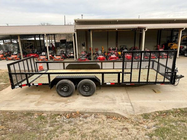 7x20 Powder Coated Utility Trailer with Side Gate and 18" Mesh (2) 3,500lb Axles - Image 7