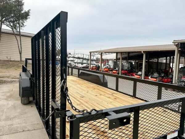7x20 Powder Coated Utility Trailer with Side Gate and 18" Mesh (2) 3,500lb Axles - Image 9