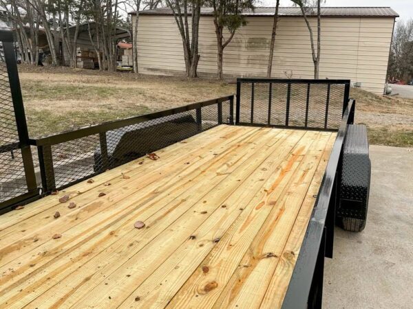 7x20 Powder Coated Utility Trailer with Side Gate and 18" Mesh (2) 3,500lb Axles - Image 12