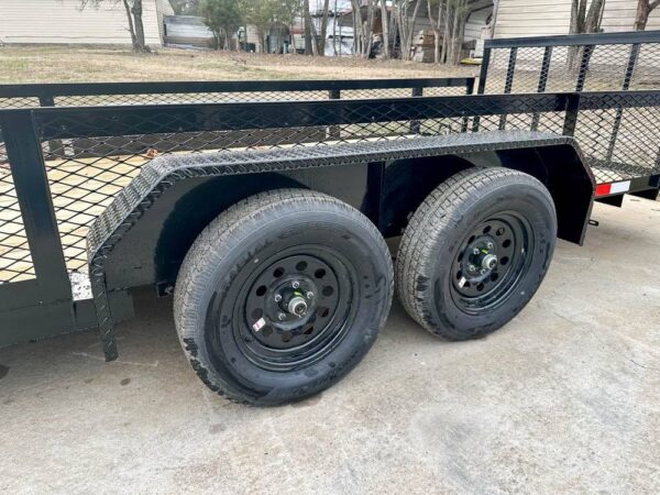 7x20 Powder Coated Utility Trailer with Side Gate and 18" Mesh (2) 3,500lb Axles - Image 14