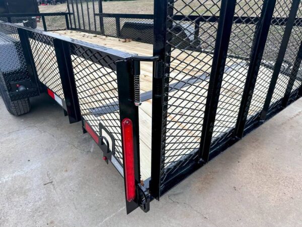 7x20 Powder Coated Utility Trailer with Side Gate and 18" Mesh (2) 3,500lb Axles - Image 15