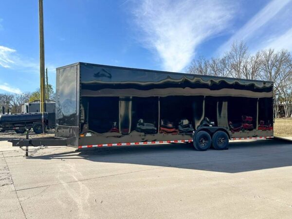 8.5x28 Black V-Nose Enclosed Trailer with Blackout Pkg (2) 7K Axles - Image 2