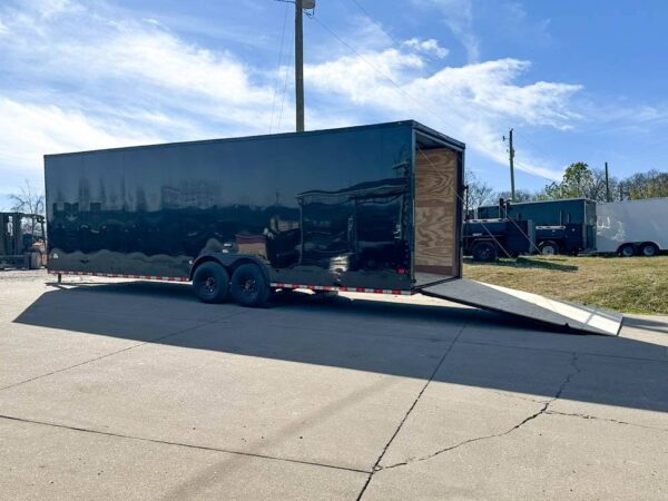 8.5x28 Black V-Nose Enclosed Trailer with Blackout Pkg (2) 7K Axles - Image 6