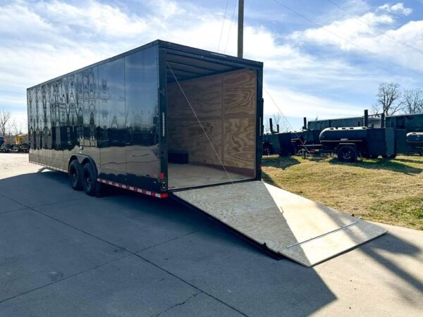 8.5x28 Black V-Nose Enclosed Trailer with Blackout Pkg (2) 7K Axles - Image 7