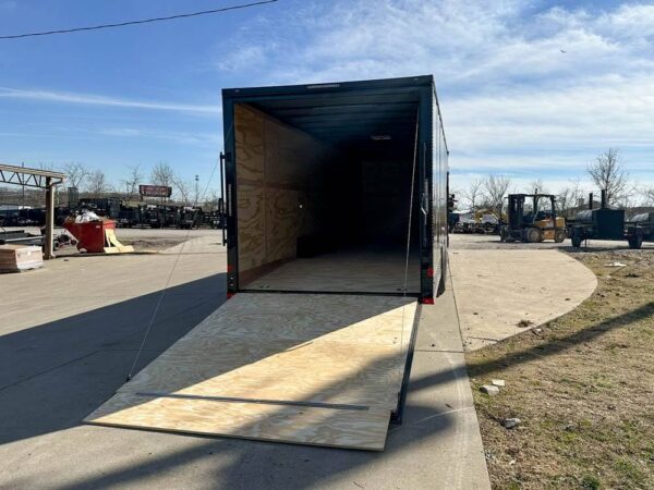 8.5x28 Black V-Nose Enclosed Trailer with Blackout Pkg (2) 7K Axles - Image 8