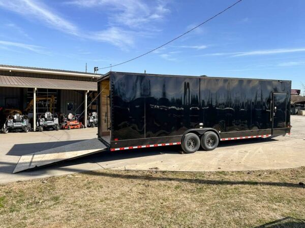 8.5x28 Black V-Nose Enclosed Trailer with Blackout Pkg (2) 7K Axles - Image 10