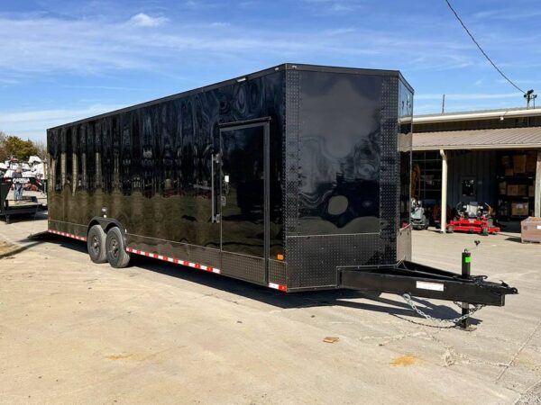 8.5x28 Black V-Nose Enclosed Trailer with Blackout Pkg (2) 7K Axles - Image 12
