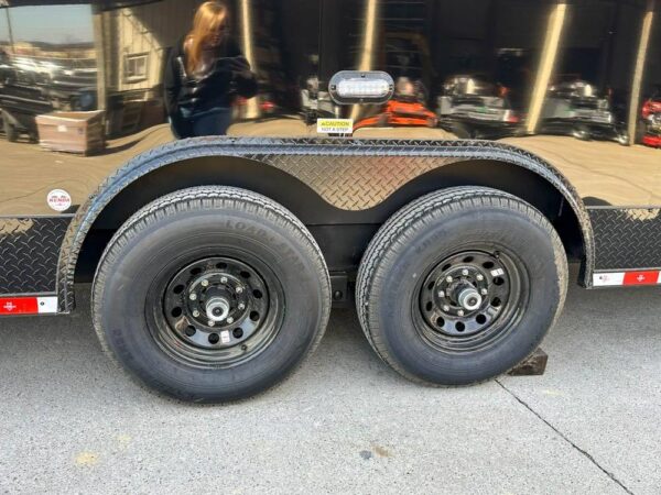 8.5x28 Black V-Nose Enclosed Trailer with Blackout Pkg (2) 7K Axles - Image 15