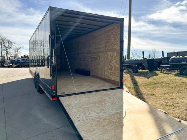 8.5x28 Black V-Nose Enclosed Trailer with Blackout Pkg (2) 7K Axles - Image 16
