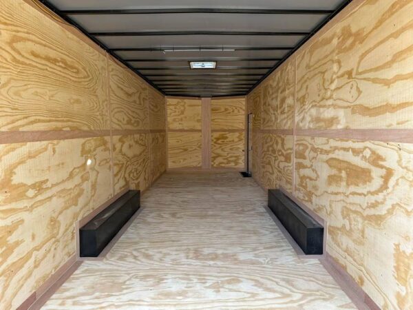 8.5x28 Black V-Nose Enclosed Trailer with Blackout Pkg (2) 7K Axles - Image 17