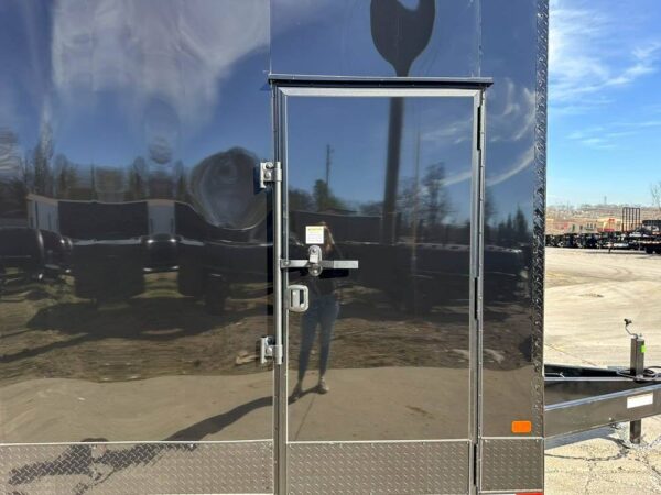 8.5x28 Black V-Nose Enclosed Trailer with Blackout Pkg (2) 7K Axles - Image 25